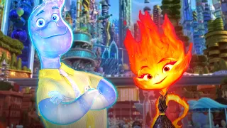 علاقة غريبة بين عنصر الماء وعنصر النار تنشأ بالصدفة في مدينة العناصر ملخص فيلم ELEMENTAL 