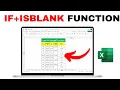 How to Use IF with ISBLANK in Excel Real-Life Attendance Tracker Example