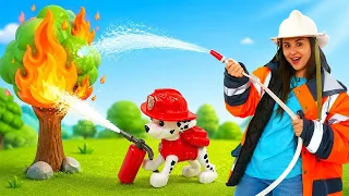 ¡Los juguetes ayudan a Patricia a apagar un incendio!