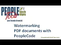 Add Watermarks to PDF Documents with PeopleCode