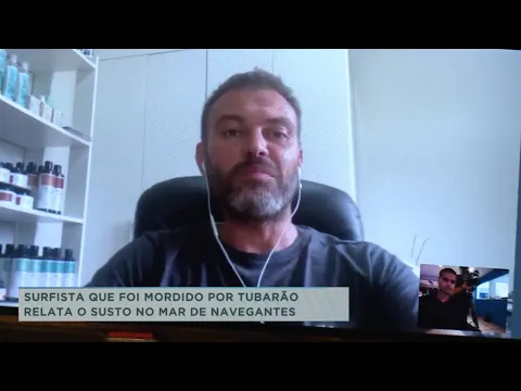 Surfista que foi mordido pelo tubarão relata o susto no mar de Navegantes