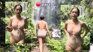 labuhan kebo waterfall sexy bikini explore part 1 rumas alvia