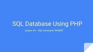 SQL Database Using PHP Lesson Using godaddy com