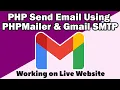 How to send Email Using PHPMailer and Gmail SMTP - in live Hosting server or Website