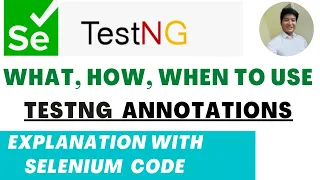TestNG tutorial for beginners TestNG framework in selenium TestNG annotations in selenium
