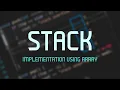 stack implementation using array in c