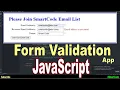 HTML Form Validation In JavaScript JavaScript Project For Students