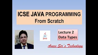 ICSE JAVA PROGRAMMING Lecture-2 DataTypes Easily Explained Data types Ranges Primitive and ref