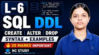 SQL DDL in One CREATE ALTER DROP with Examples Exam Special