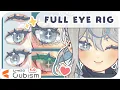 LIVE2D TUTORIAL advanced eye rig blend shapes glue and inverted clipping step-by-step guide