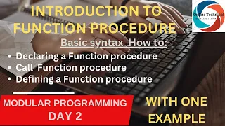 Tutorial - 2 On Modular Programming in QBASIC using Function Procedure with example SEE Exam