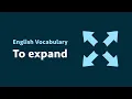 English Vocabulary To expand meaning examples