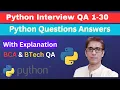 Python QA 1-30 Top Python Interview QA to Ace Your Next Coding Interview