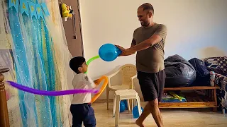 Kanha aur papa ki balloon ladaai ho gai 😳#kanhaandpihu
