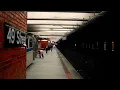 York 49th Street subway station in Manhattan R40 slant stock on a northbound Q express