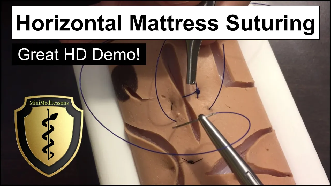 SUTURE Tutorial: Horizontal Mattress Suture Technique- Step-by-step instruction in HD!