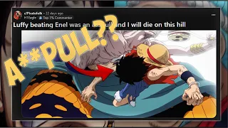 Was Luffy beating Enel an a pull Reacting to one piece hot takes