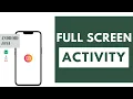 How to set app in fullscreen beginner tutorial Android Studio Java Code Conference