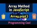 Array Pop Method JavaScript Tutorial for Beginners