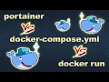 Portainer vs Docker Compose vs Docker run same Jellyfin application deployed 3 different ways