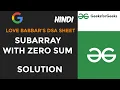 subarray with 0 sum Love babbar dsa sheet solution in java hindi