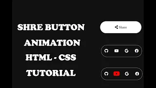 Animation Share Button HTML Pure CSS Tutorial