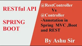 RestController vs Controller in Spring Boot c RESTful api java64bit By Ashu Sir