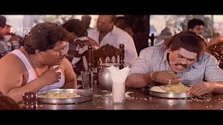 Village Boy Jaggesh Eats Food In Hotel Without Money | Comedy | Bhanda Alla Bahaddur Kannada Movie
