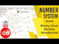 06 Number System Conversion in Python Binary Decimal Octal Hexadecimal Python Basic Py