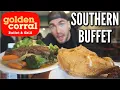 GOLDEN CORRAL AMERICAN BUFFET VS COMPETITIVE EATER All You Can Eat Southern Food Man Vs Food
