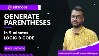LeetCode 22 - Generate Parentheses Backtracking Made Easy Python Explained in Hindi