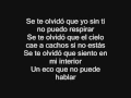 Kalimba - Se Te Olvidó (Letra)