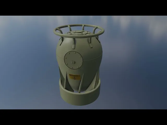 World War II Mark-9 Mod-1 US Navy Depth Charge video thumbnail