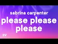 Download Lagu Sabrina Carpenter - Please Please Please (Lyrics)