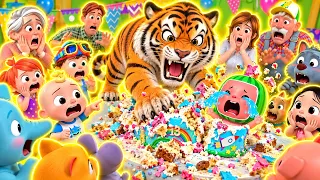 THE TIGER DESTROYED THE CAKE! 😱😭 Cocomelon's  Birthday Intro Effects | Gamavision Csupo Style Remix