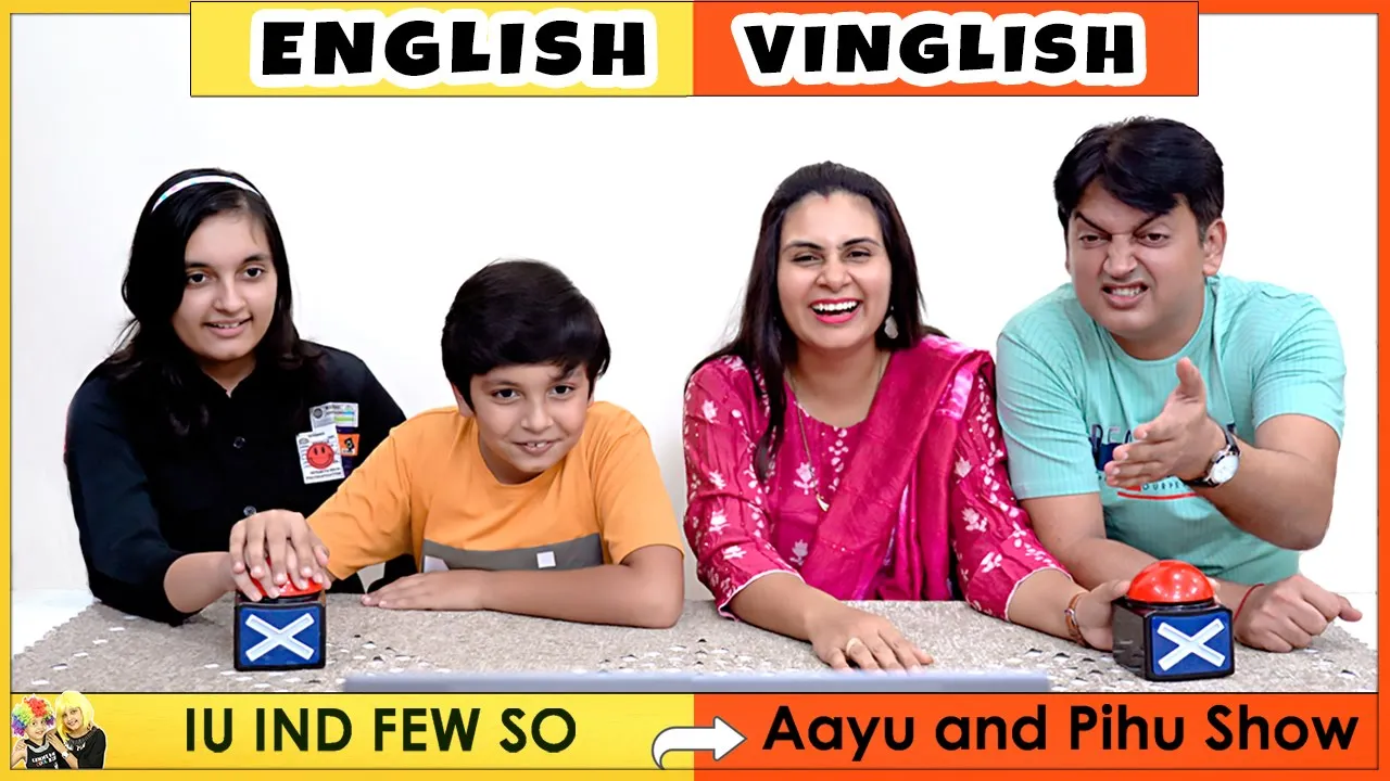 ENGLISH VINGLISH | Family Comedy Challenge | Guess the Gibberish | Aayu and Pihu Show