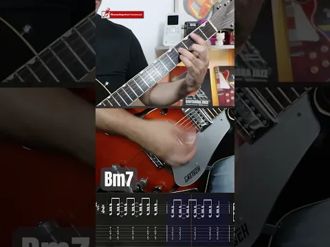 Ejercicio para guitarra de cambio de acordes con séptima