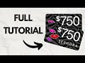 Full Tutorial on How to Claim the 750 Sephora Gift Card