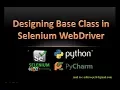 Creating Base Class in Python using Selenium WebDriver