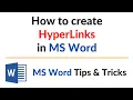 How to create HyperLink in MS Word