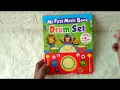 Download Lagu My First Music Book Drum Set Board Book with 4 songs and 5 drum sounds