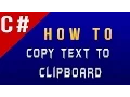 How to Copy Text to Clipboard in C CSharp