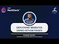 Deploy Website using GitHub Pages in less than 10 mins Praveen Kumar Purushothaman HackStack 22