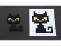 How to Make a Cute Perler Bead Black Cat