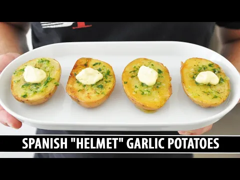 Spanish "Helmet" Garlic Potatoes | The Famous Cascos de Patatas