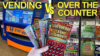 Vending Machine vs OTC NOT EVEN CLOSE 2 50 Tickets 200 TEXAS LOTTERY Scratch Offs