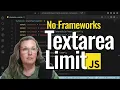 Build a Textarea Character Count w JS No Frameworks Practice Project