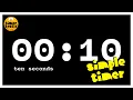10 Second Timer Silent 4K Countdown with Alarm