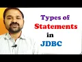 Types of Statements in JDBC Web Technologies Advanced Java
