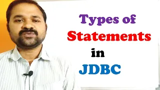 Types of Statements in JDBC Web Technologies Advanced Java